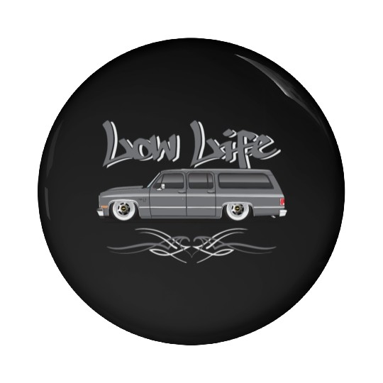 LOWLIFE Charcoal Pin Buttons