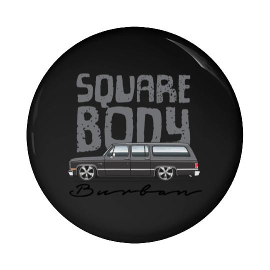 SQUARE Charcoal Pin Buttons