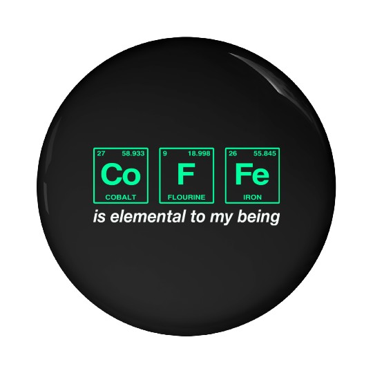 COFFEE - with elements of the periodic table Pin Buttons