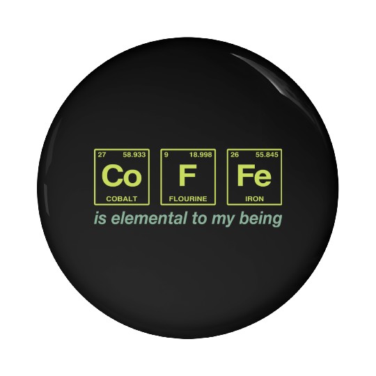 COFFEE - with elements of the periodic table Pin Buttons