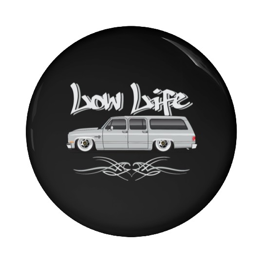 low life Light Silver Pin Buttons