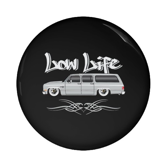 low life Light Silver Pin Buttons