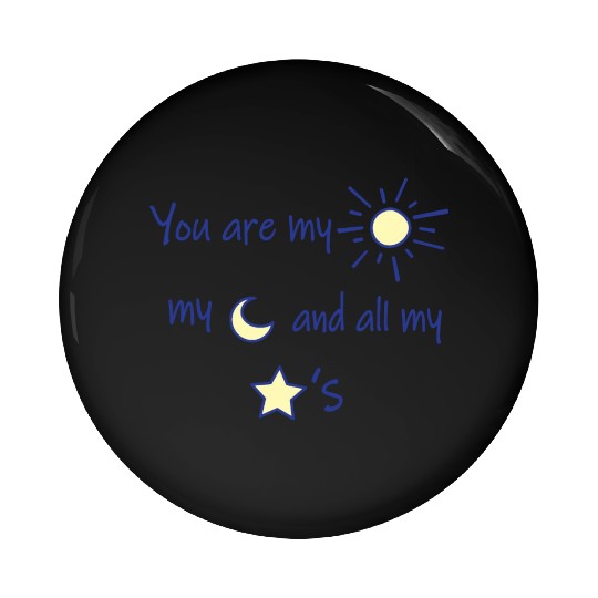 Sun Moon and Stars Pin Buttons