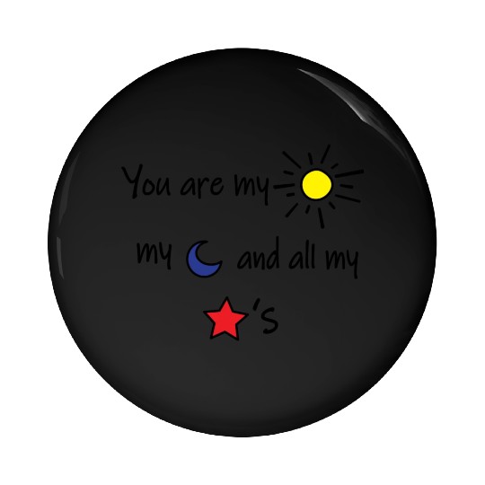 Sun Moon and Stars Pin Buttons