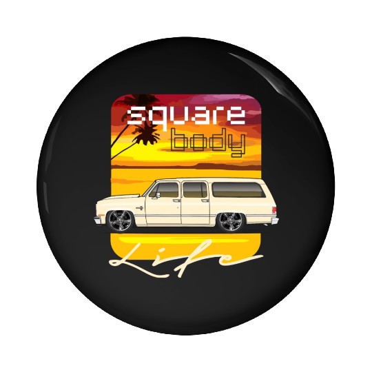 square Santa Fe Tan Pin Buttons