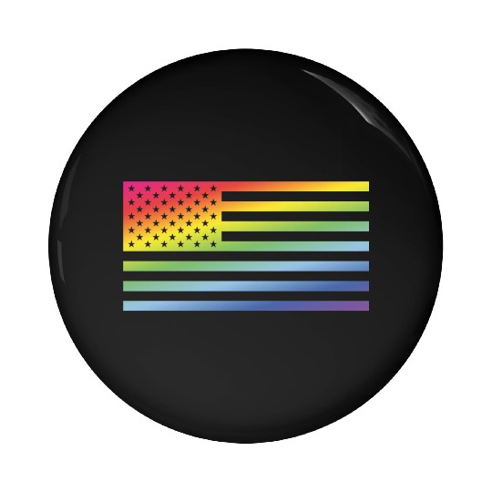 Stars And Stripes / Rainbow Flag (America) Pin Buttons