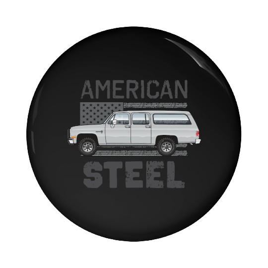 american Light Silver Pin Buttons