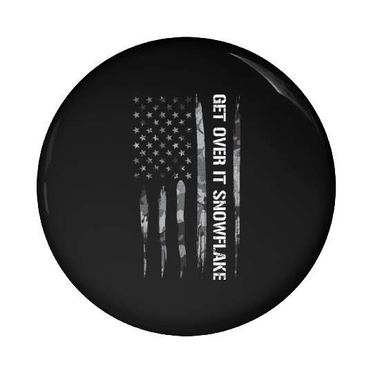 Get Over It Snowflake Pin Buttons