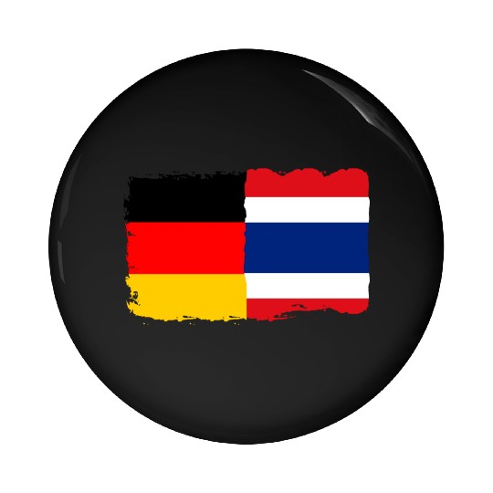 Thailand Flag Germany Flag Half Thai Half German Pin Buttons