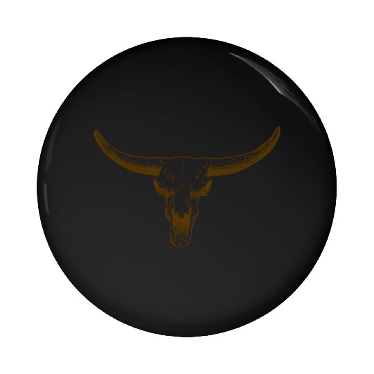 bull skull Pin Buttons