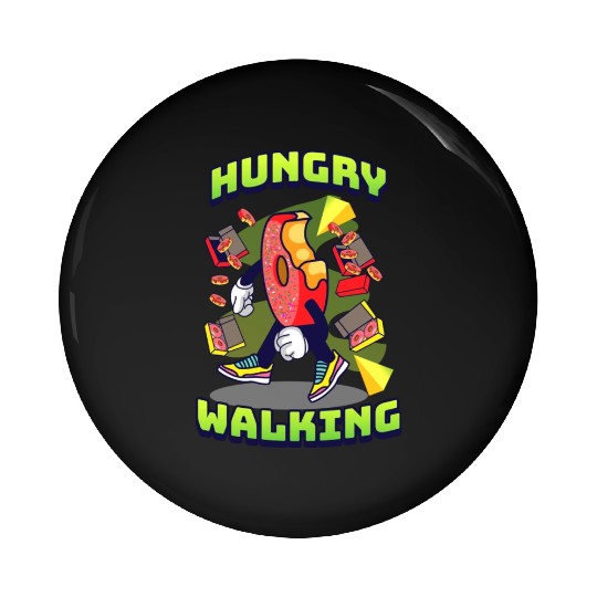 Hungry Walking Pin Buttons