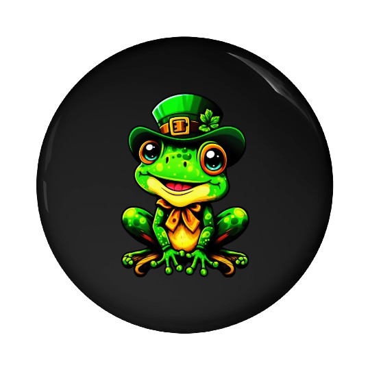 The Magical St. Patrick's Day Frog Pin Buttons