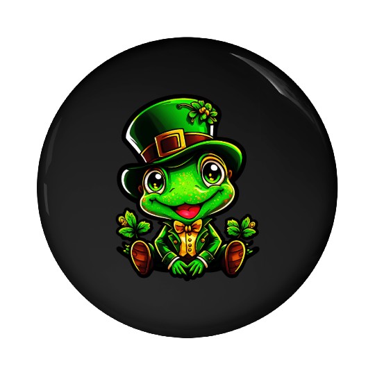 Frog Spells On St. Patrick's Day Pin Buttons