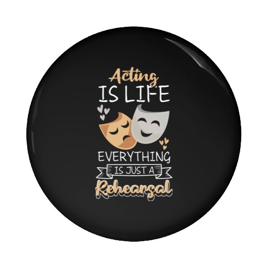 Actress Rehearsal Singer Drama Club Pin Buttons