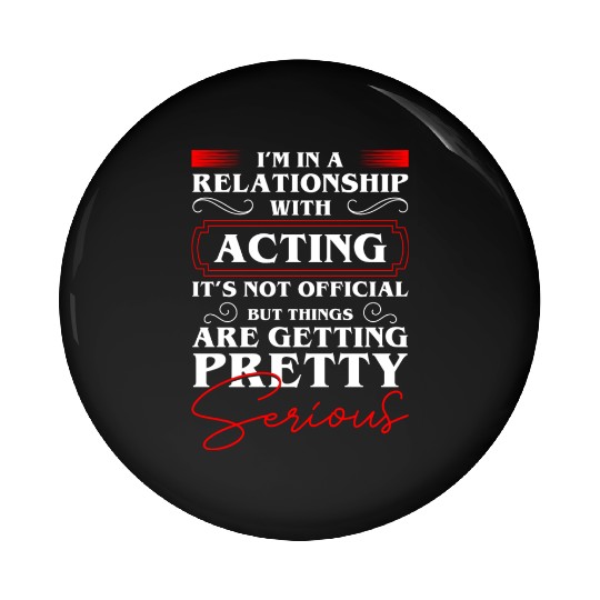 Actor Rehearsal Make-Up Drama Club Pin Buttons