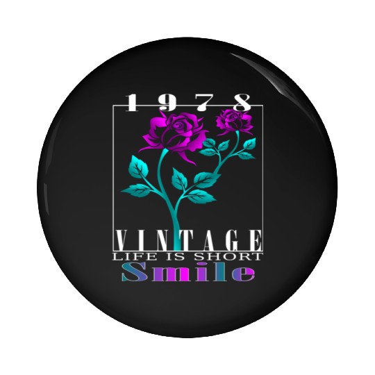 1978 Born Vintage Rose Gift Pin Buttons