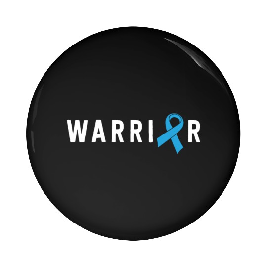 Prostate Cancer Warrior Light Blue Ribbon Dad Pin Buttons