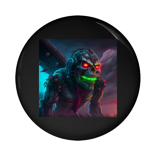 ZOMBIE IRON MAIDEN (version 15) Pin Buttons