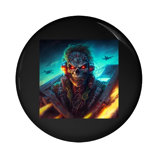 ZOMBIE IRON MAIDEN (version 13) Pin Buttons