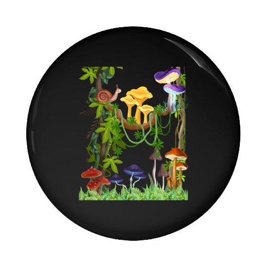 Tropical Scene Pin Buttons