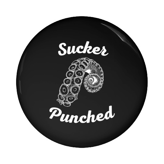Octopus Sucker Punched Pin Buttons