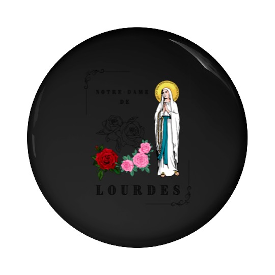 OUR LADY OF LOURDES Pin Buttons