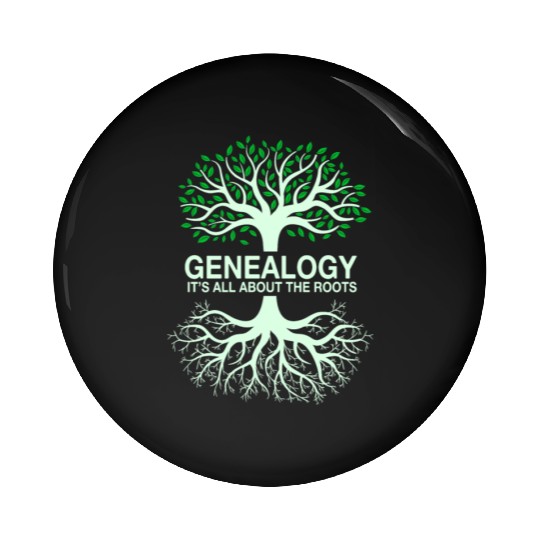 Family Tree Pin Buttons Genealogy