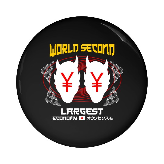 World Second Largest Economy Pin Buttons