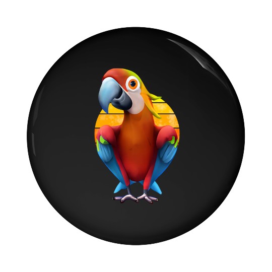 Macaw Pin Buttons