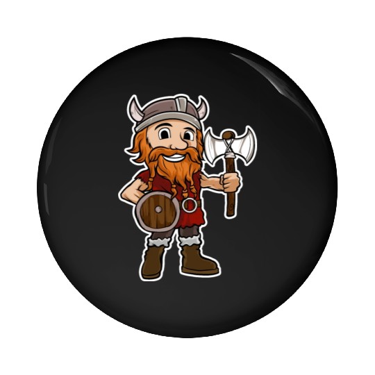 Viking Warrior Valhalla Norman Odin Axe Pin Buttons