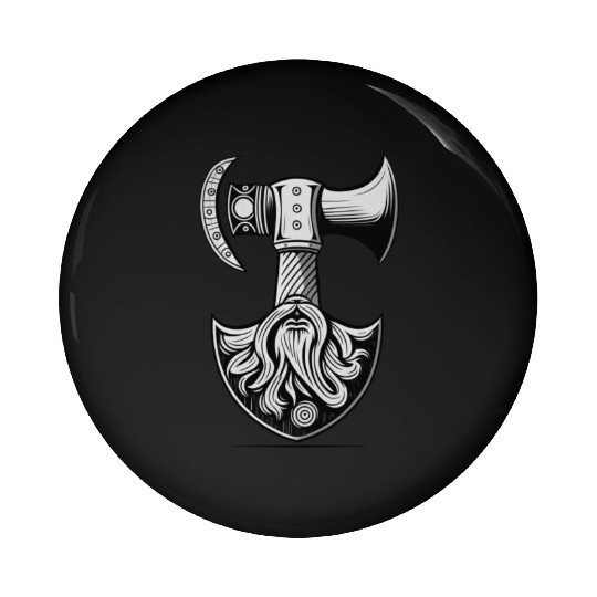 Odin Viking Ax Axe Valhalla Norman Norse Pin Buttons