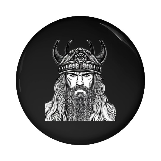 Viking Warrior Valhalla Norman Odin Pin Buttons