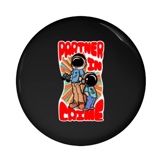 Partner in crime Pin Buttons