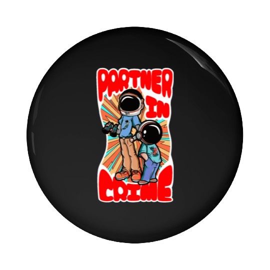 Partner in crime Pin Buttons