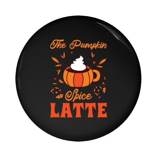Pumpkin Spice Latte Halloween Coffee Lover Tarot Pin Buttons