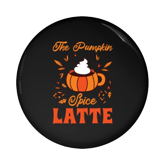 Pumpkin Spice Latte Halloween Coffee Lover Tarot Pin Buttons