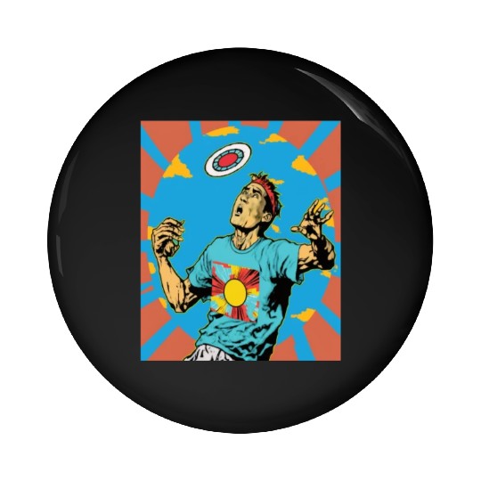 Ultimate Frisbee Retirement Appreciation Pop Art Pin Buttons