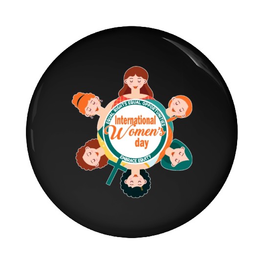 International Women's Day: Embrace Equity Pin Buttons