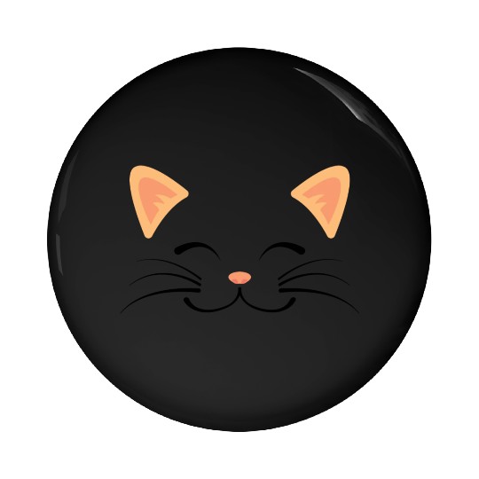 Floating Cat Face Pin Buttons