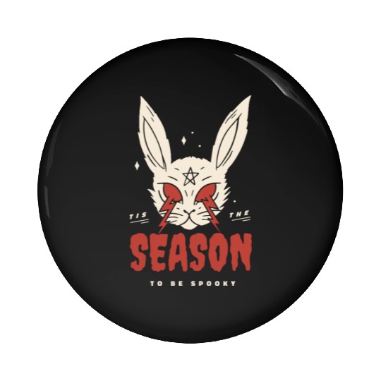 Spooky season scary bunny Spooky season scary bunn Pin Buttons