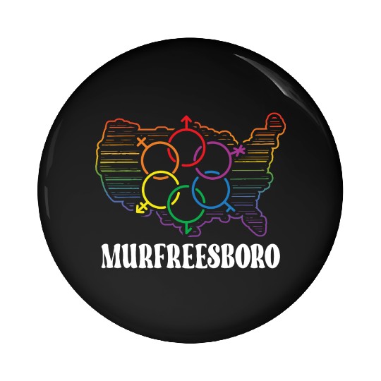 Murfreesboro Pride Month Pride Flag LGBT Community Pin Buttons