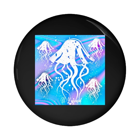 V-Legend: Fantasy Jellyfish Pin Buttons
