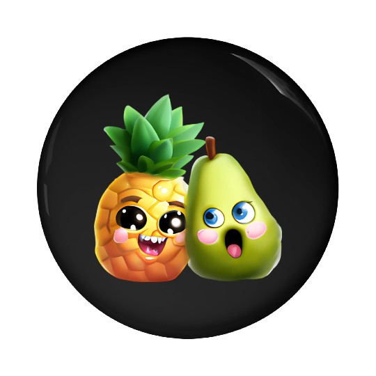 Pineapple pear love - cute fruit design Pin Buttons