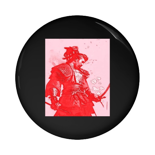 Samurai Japan Japanese Anime Katana Manga samurai Pin Buttons