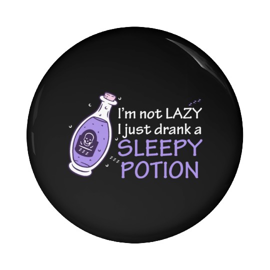Funny Witch Procrastinating Sleep Potion Pagan Wit Pin Buttons