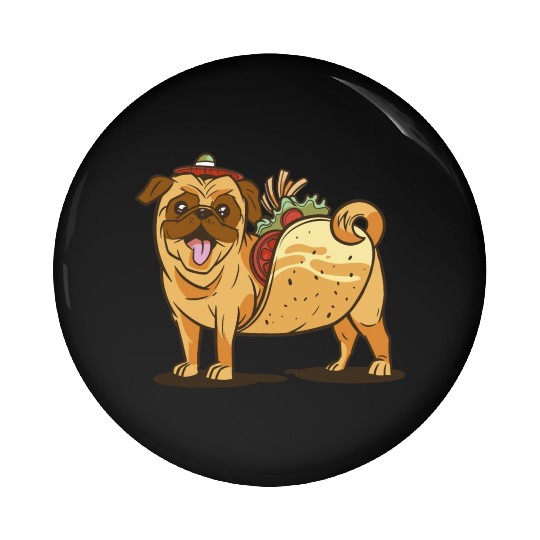 Mexican pug Pin Buttons
