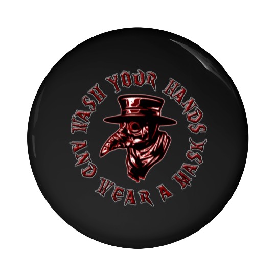 Plague Doctor #2 Pin Buttons