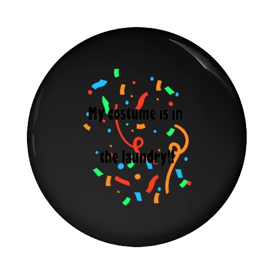 Funny Carnival Costumes & Fancy Dress Pin Buttons Black