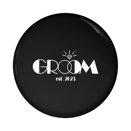 Mens Groom Est 2023 Hubby Husband Married Wedding Pin Buttons