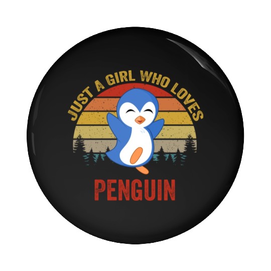 Just A Girl Who Loves Penguins Penguin Lover Pin Buttons